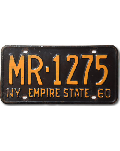 Amerikai rendszám New York 1960 Black MR-1275