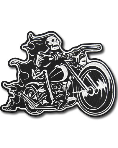 Motoros folt Skeleton on Bike XXL hátul 30 cm x 24 cm