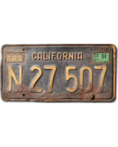 Amerikai rendszám California 1963 Black N 27 507