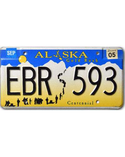 Amerikai rendszám Alaska Gold Rush EBR 593