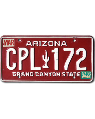 Amerikai rendszám Arizona Red Cactus CPL 176