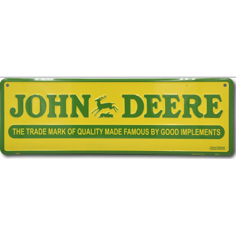 Plechová cedule John Deere sign 46cm x 15 cm
