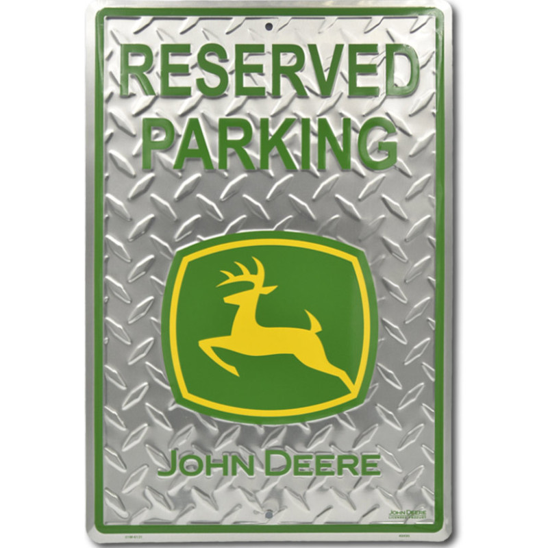 Plechová cedule John Deere Reserved 45 cm x 30 cm