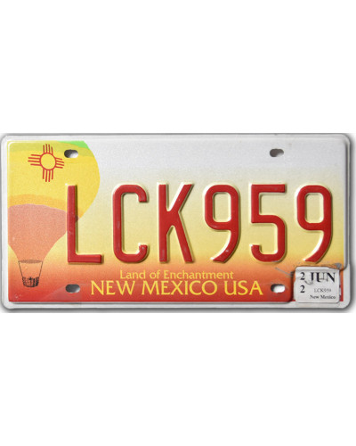 Amerikai rendszám New Mexico Baloon LCK959