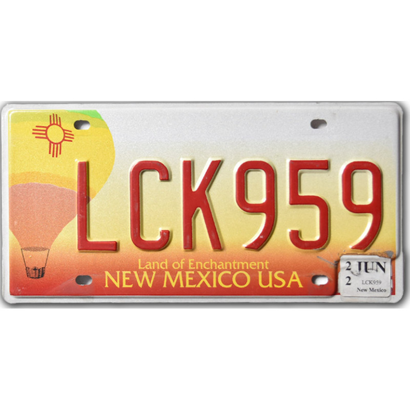 Amerikai rendszám New Mexico Baloon LCK959