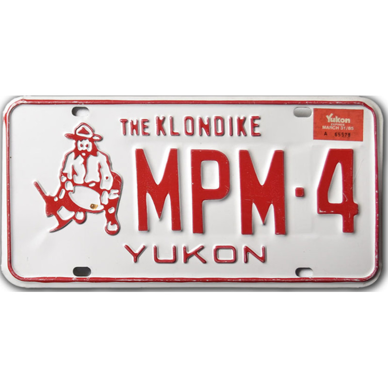 Kanadai rendszám Yukon 1985 The Klondike MPM-4