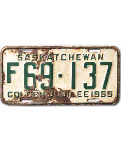 Kanadai rendszám Saskatchewan 1955 Golden Jubilee F69-137