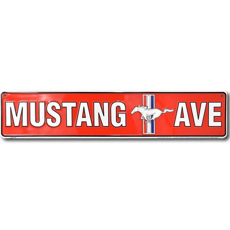 Fém tábla Ford Mustang Avenue 60 cm x 13 cm