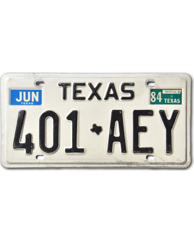 Amerikai rendszám Texas White 401-AEY