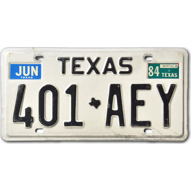 Amerikai rendszám Texas White 401-AEY