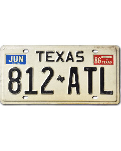 Amerikai rendszám Texas White 812-ATL