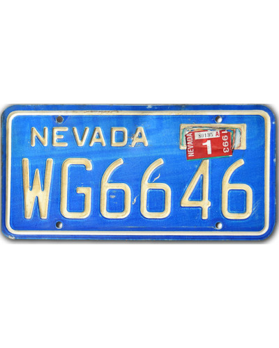 Amerikai rendszám Nevada Blue WG6646