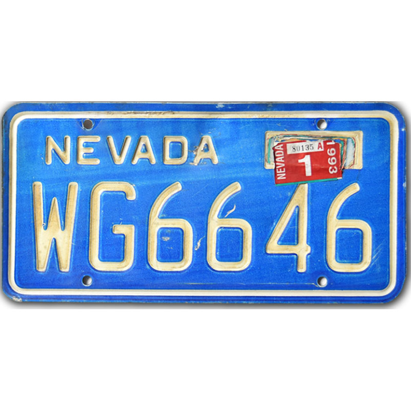 Amerikai rendszám Nevada Blue WG6646