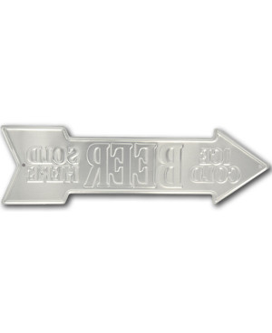 Fém tábla Beer arrow, 15 cm x 50 cm