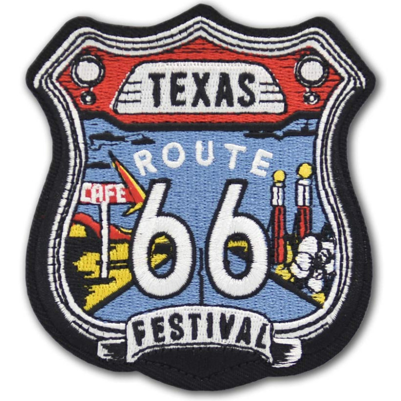 Motoros folt Route 66 Texas festival 9 cm x 8 cm