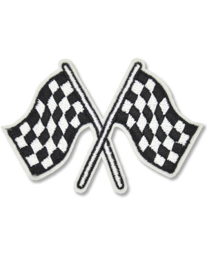 Moto nášivka checkers flags 7 cm x 5 cm