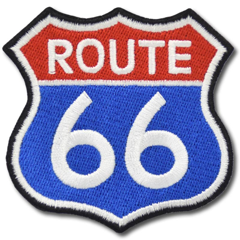 Motoros folt Route 66 color 7 cm x 7 cm