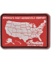 Moto nášivka Indian Americas First US Map 12 cm x 9 cm