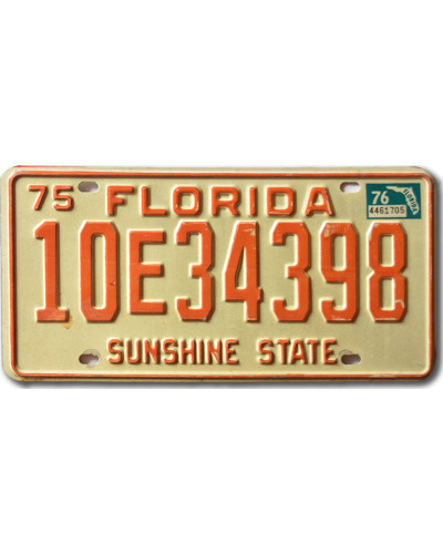 Amerikai rendszám Florida 1975 Sunshine State 10E34398