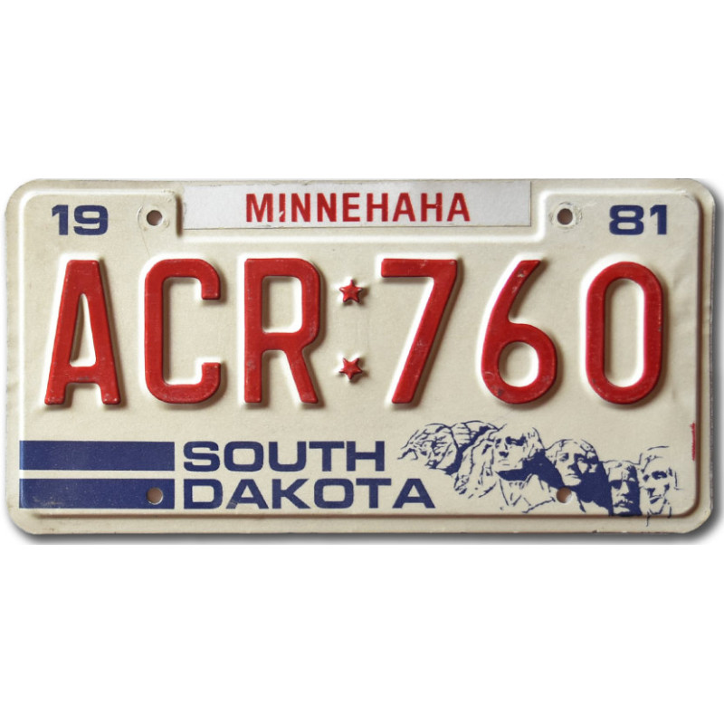 Amerikai rendszám South Dakota Minnehaha ACR 760