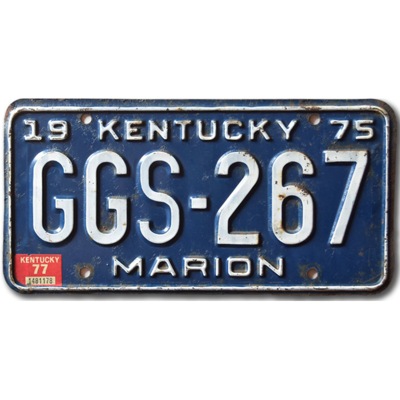 Amerikai rendszám Kentucky 1975 Marion GGS-267