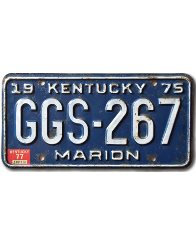 Amerikai rendszám Kentucky 1975 Marion GGS-267