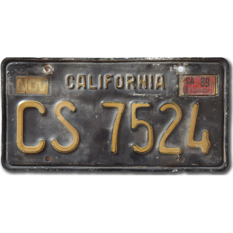 Amerikai rendszám California 1963 Black CS 7524