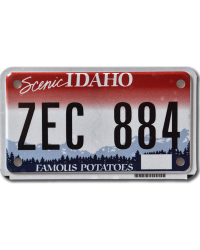 Motoros amerikai rendszám Idaho ZEC 884