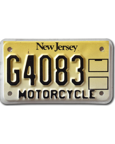 Motoros amerikai rendszám New Jersey G4083