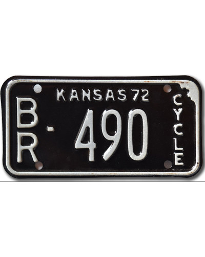 Motoros amerikai rendszám Kansas 1972 BR 490