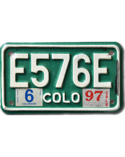 Motoros amerikai rendszám Colorado E576E