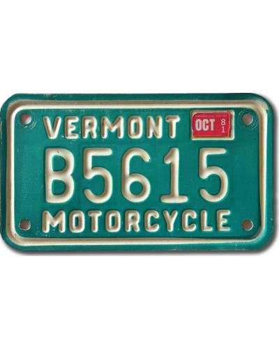 Motoros amerikai rendszám Vermont B5615