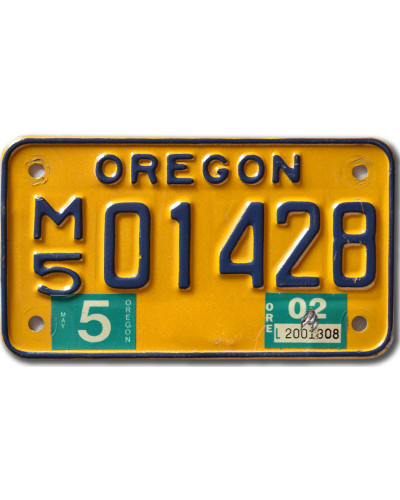 Motoros amerikai rendszám Oregon M5 01428