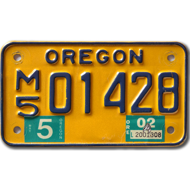 Motoros amerikai rendszám Oregon M5 01428