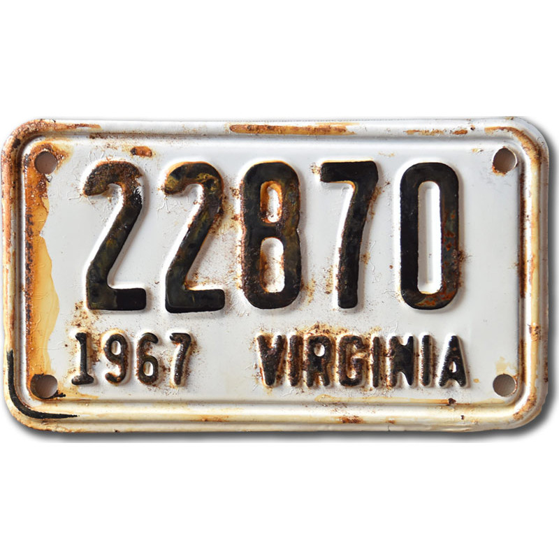 Motoros amerikai rendszám Virginia 22870