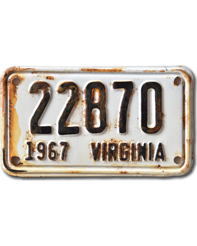 Motoros amerikai rendszám Virginia 22870