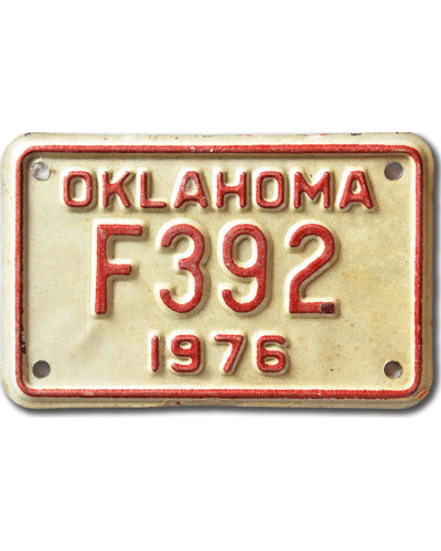 Motoros amerikai rendszám Oklahoma 1976 F392