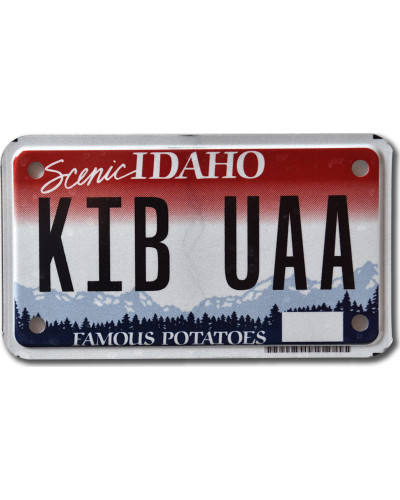 Motoros amerikai rendszám Idaho KIB UAA