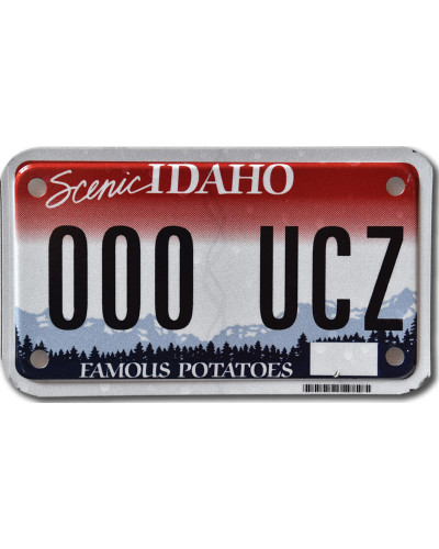 Motoros amerikai rendszám Idaho 000 UCZ