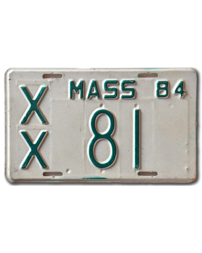 Motoros amerikai rendszám Massachusetts XX 81