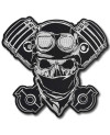 Moto nášivka Skull in mask XXL na záda 29 cm x 27 cm