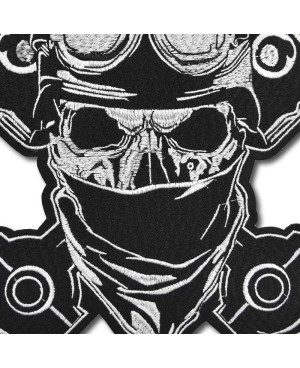 Motoros folt Skull in mask XXL hátul 29 cm x 27 cm