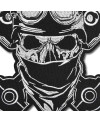 Motoros folt Skull in mask XXL hátul 29 cm x 27 cm