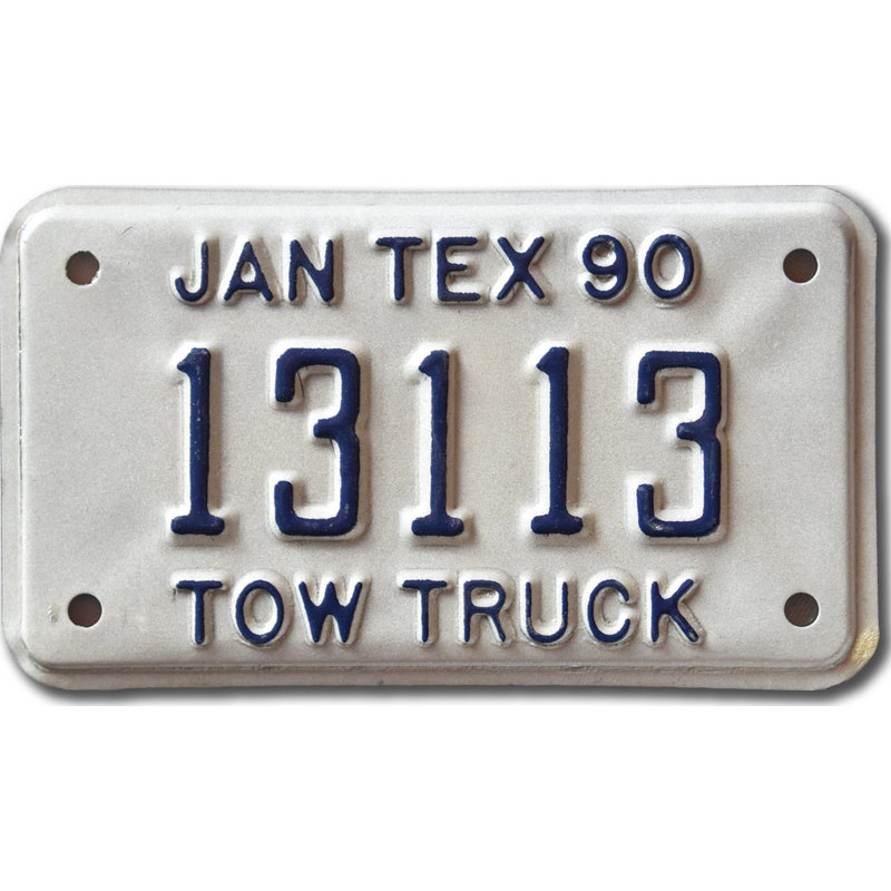 Motoros amerikai rendszám Texas Tow Truck 13113