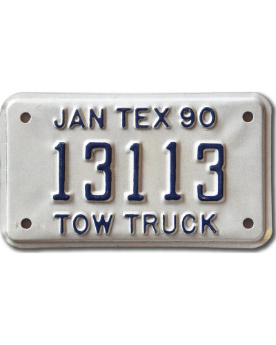 Motoros amerikai rendszám Texas Tow Truck 13113