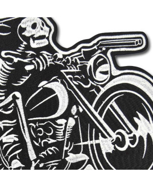 Motoros folt Skeleton on Bike XXL hátul 30 cm x 24 cm