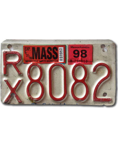 Motoros amerikai rendszám Massachusetts RX8082