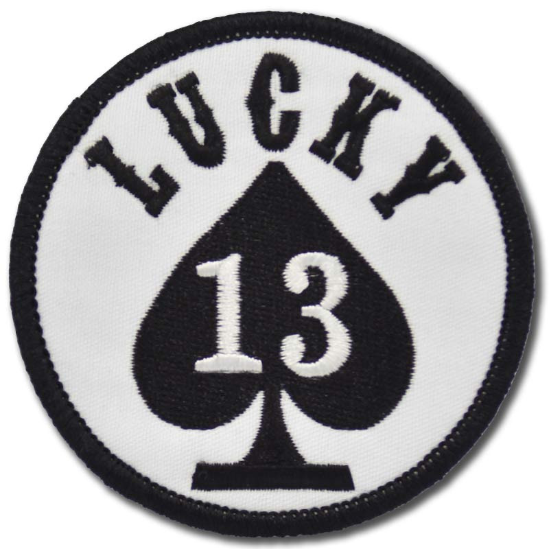 Motoros folt Lucky 13 round 7 cm