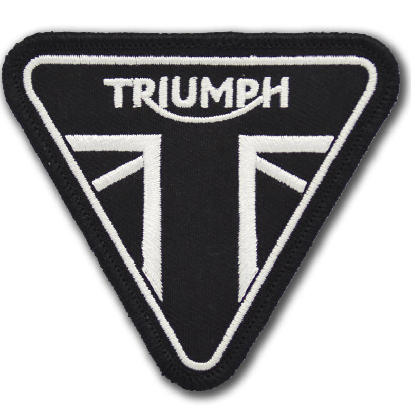 Motoros folt Triumph triangle BW 8 cm x 7 cm