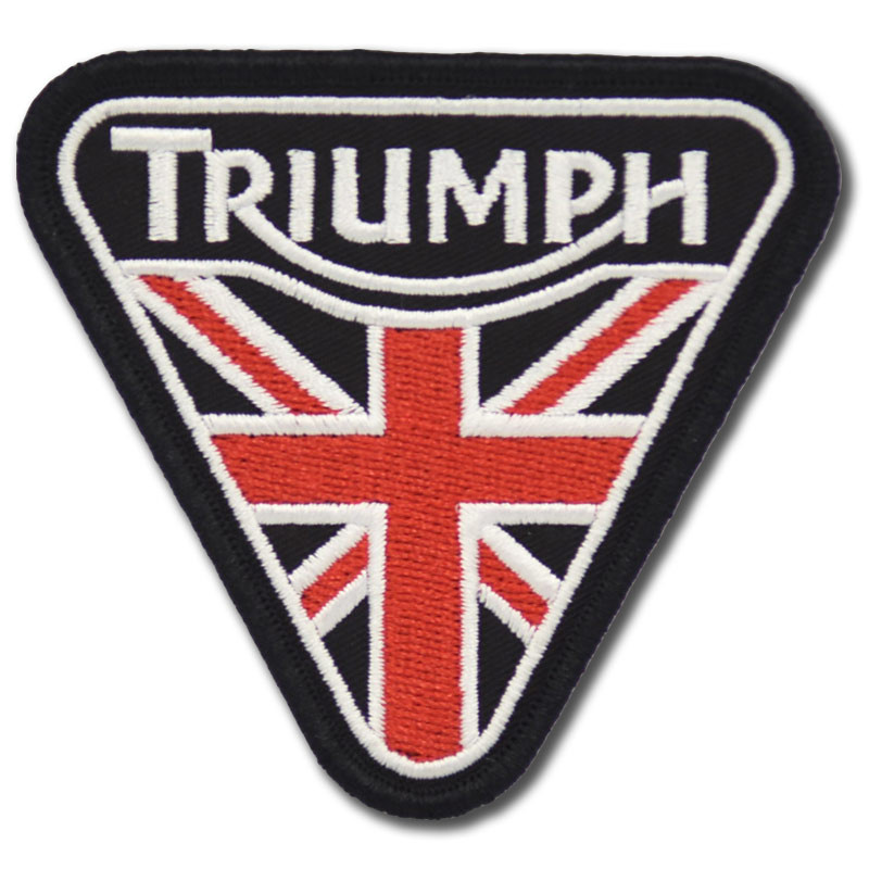 Motoros folt Triumph triangle Black 8 cm x 7 cm